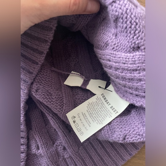 Sunday Best Aritzia Purple Knit Vest Size XXS - Picture 3 of 5